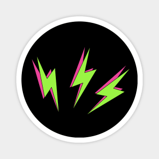 Lightning Bolts (Lime Green & Hot Pink) Magnet